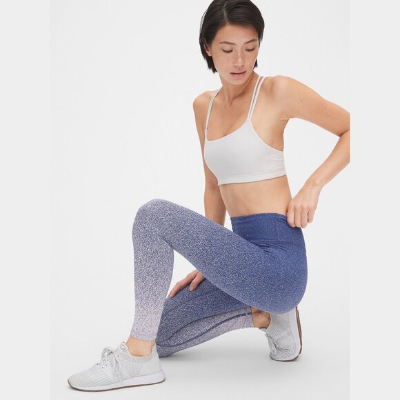 GAP GapFit High Rise Speckle Ombre 7/8 Leggings XL Indigo - Picture 7 of 9